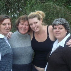 Age 27 with her aunt Julia, aunt Teresa and me