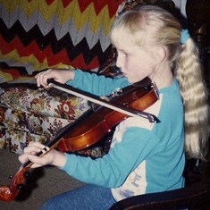 Erin playing violin