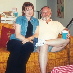 A photo of Dave and his wife, Kathy, at my birthday party 15 years ago.