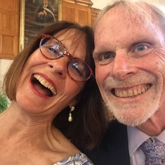 Joan and David at Ruth's wedding reception May 27, 2018