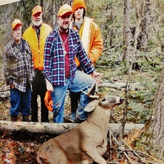Every day I regret not being there at that moment to celebrate Gregs First buck. Thankfully, Ernie and some of his closest fellow huners were, Scott, Graham, Bob. Thanks Guys