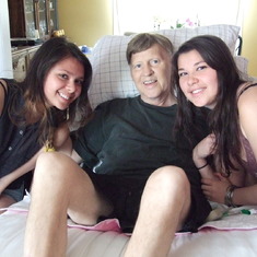 Ernie with his step daughters Jessica and Mikaela - June 2011