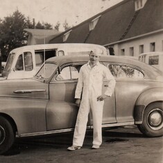 Ernie's first car purchased in the US, 1946 Oldsmobile in February 1951