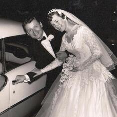 Ernie and JoAnn on their wedding day, 1956