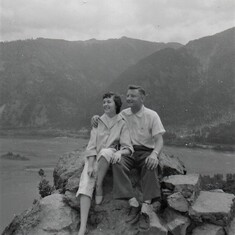 Ernie and JoAnn on their honey moon at Mount Rainier