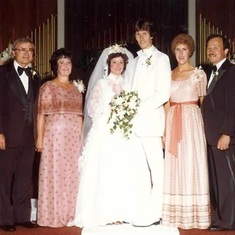 daughter, Carmen and Mark Yeadon's wedding 1980
