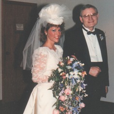 Ernie and Deanna at her wedding 1987