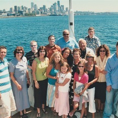 Ernie and JoAnn and family sailing on an Argosy cruise in Seattle, 2006