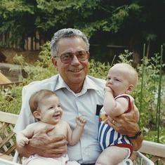 grandpa with Elizabeth and Brian