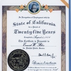 Celebrating 25 years working for the state of California