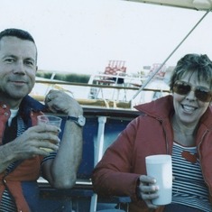 Ernie and Susan enjoying the boating life