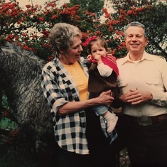 Liz's first birthday in Napa with Grandma and Grandpa
