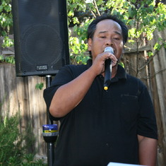 Bobby singing "unchained melody" in memory of our Mom.
