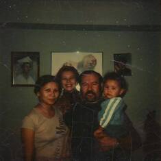 my mom & my aunt anabel my grandfather & my sister Gloria.