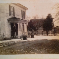 Great - Grandpa longs homeplace at Haldane Illinois. Grandpa Kenneth's Bernice and Esther's house was just behind this. You can see a figure in doorway. Great great grandpa?