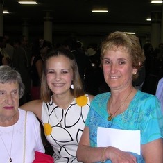 YaYa, Pat and Veronica at high school graduation, June 2004