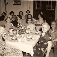St Paul's Church Banquet, Mother and Daughter - Marie Carlson on left in foreground.