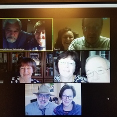 Friends for a half of a century on Gene`s 70th birthday zoom meeting.