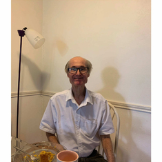 2022.06.22 Eugene at his dining table, right after he signed up with Precise Hospice