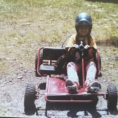 My father bought me this go-cart, he was so cool!