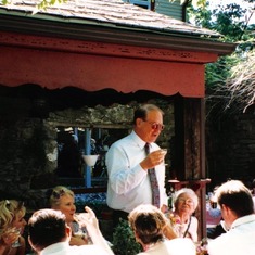 Gene and Jennifers wedding in New Hope. My Father giving yet another memorable toast, He was gifted!!