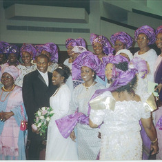 with Charles and Bola at their wedding, 2003