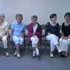 Aug 1, 2009 sisters,L-R, Eunice on left, Gladys Latta, Agnes Colville, Beckie Brock, Sue Thomas.