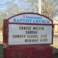 January 20, 2013 Immanuel Baptist Church Fayetteville NC