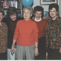 This is Eunice with all sisters present at her 8oth birthday party at home in Fayetteville.