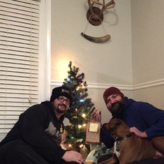 Christmas 2019 - Evan, Joel and ClemDog