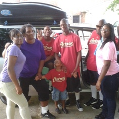 Evangelist Spencer's baby brother ,Brother Floyd T. Rogers Sr. and Sister - In -Law , Dykeba Rogers   and some  their children  coming from a  Rogers Family Trip  In May 2013 II