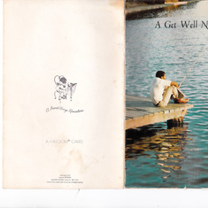 Cover to a Get Well Card Sister Gen ( Evangelist Spencer )sent To  Bro. Floyd 0002