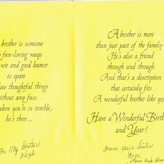 SECTION II A Very Special Card From Evangelist Spencer To Bro.Floyd