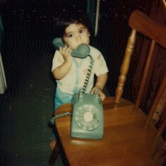 started with the phone at an early age