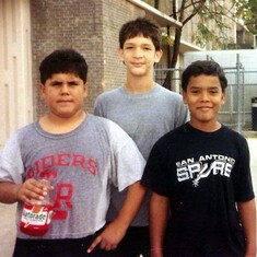 Here are the brothers from other mothers...BFF's...Juny, Jason and Aaron-Middle School days... after football.