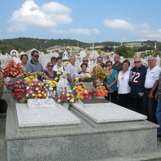 November 22, 2009 Family at grave site.