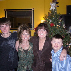 Jon, Ann, Eve and Tim Christmas 2007 at Annie's