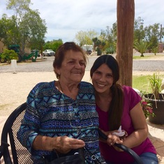 She enjoyed going to be with her granddaughter Tania!