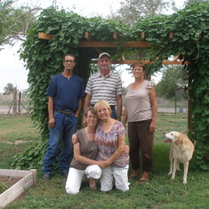 Mom with her siblings. Darrell, Dave, Lois, Jody and Mom. 2012