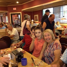 August 2013 - Abbie and Grandma at Hometown Buffet