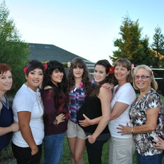 Teresa's birthday party in July 2011: Danielle, Michelle, Maytal, Abbie, Rachel, Teresa, Evelyn, and Elia.