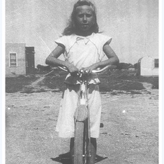 Evelyn Joye (Roork) Pepper in about 1946, probably Artesia, New Mexico.