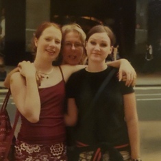 Times Square New York. Two LUCKY grand-daughters!  Summer, 2003.