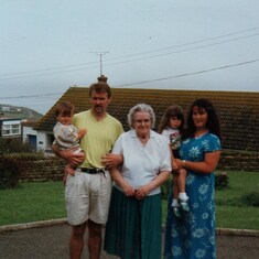 Mum with me, Jude and a young Loren and Josh