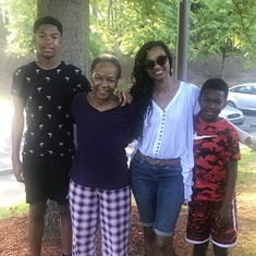Mom with Nikki, Edison and Ellis July 2019
