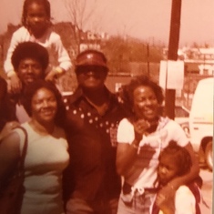 Sweet Momma, Nikki (on Edwin’s Shoulders),Mom and Family in the 80s.