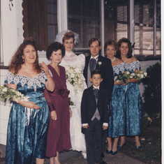 Gina and my family at my Mom's house on Watson Ave before our Wedding Oct 17th 1992 - CathyWalsh