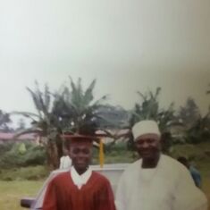 Papa and Mama with Alfred at O Level Graduation