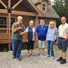 Fannie Jim brother John wife Gail Bro-in-law Rick Sister Judi taking picture branson get together 2018