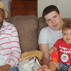 Fannie with Ian and Henry Brown (Great Grandchildren)